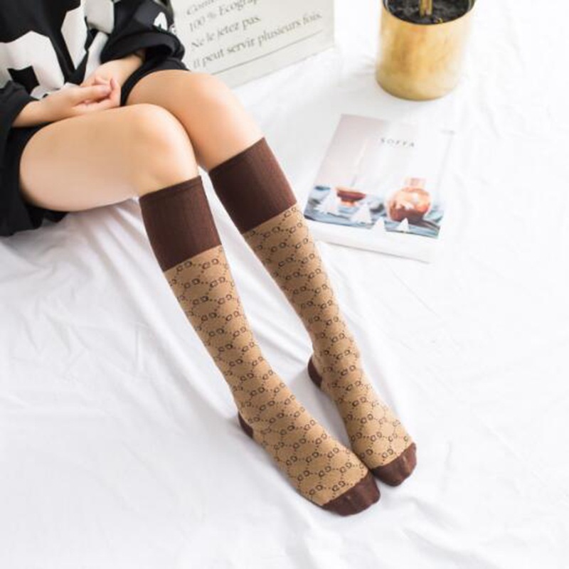 Tide Brand Female College Wind Socks Stockings Piles Of Letters Network Red Calf Socks Cotton Knee Socks Knee Socks